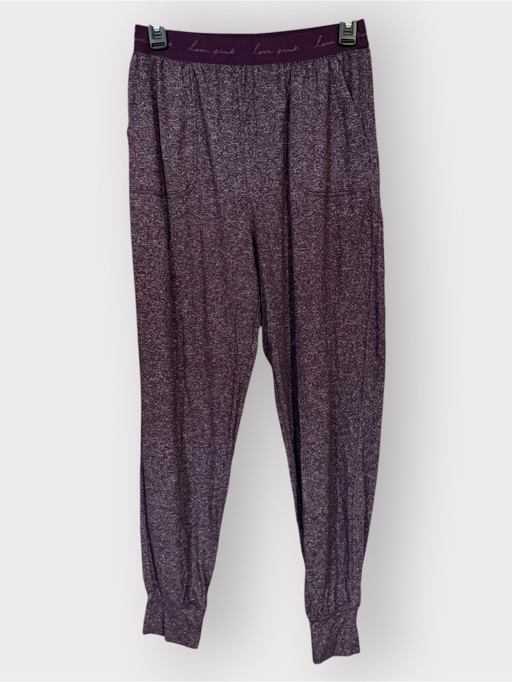 VS PINK Women’s M Purple Heather Sleepwear Joggers Elastic Waist Lounge Pants